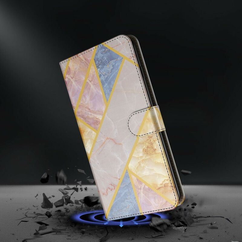 Etui Folio Samsung Galaxy S21 Fe Geometryczny Marmur