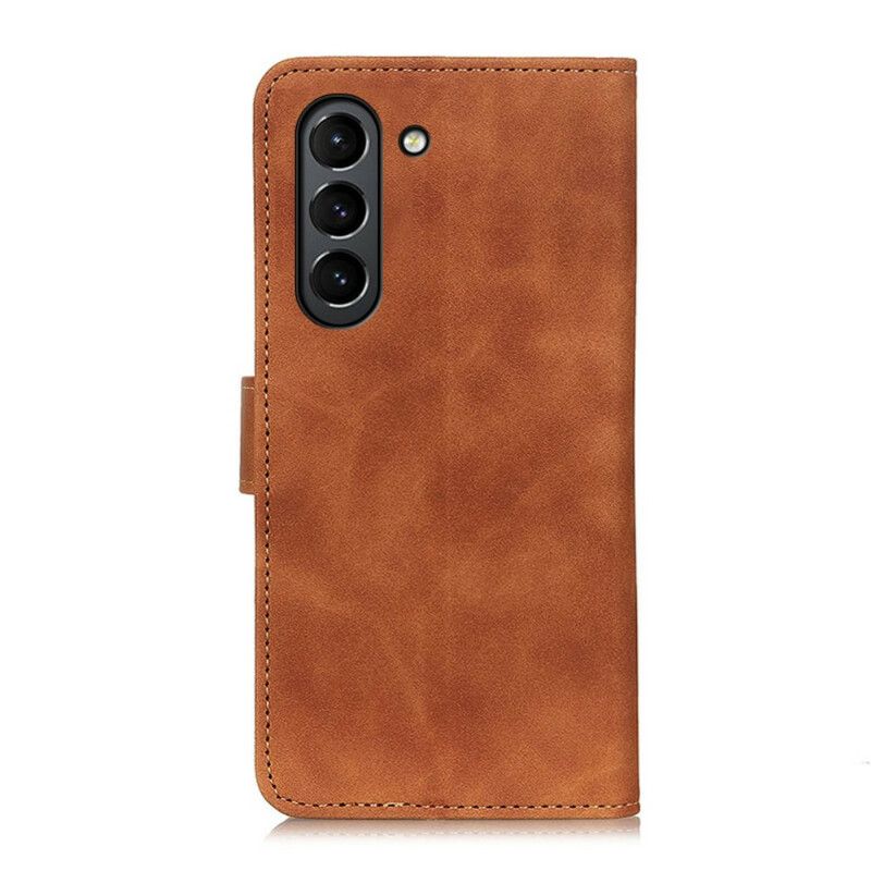 Etui Folio Samsung Galaxy S21 Fe Khazneh Efekt Vintage Skóry Etui Ochronne