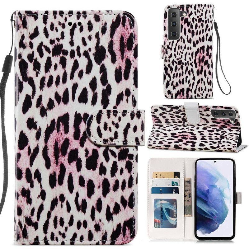 Etui Folio Samsung Galaxy S21 Fe Leopard Print