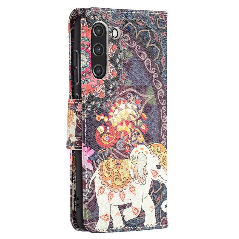 Etui Folio Samsung Galaxy S21 Fe Mandala Słonie Etniczne Etui Ochronne