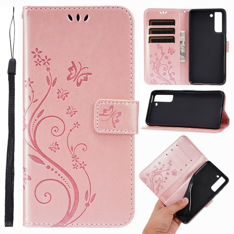 Etui Folio Samsung Galaxy S21 Fe Motyle Na Wietrze