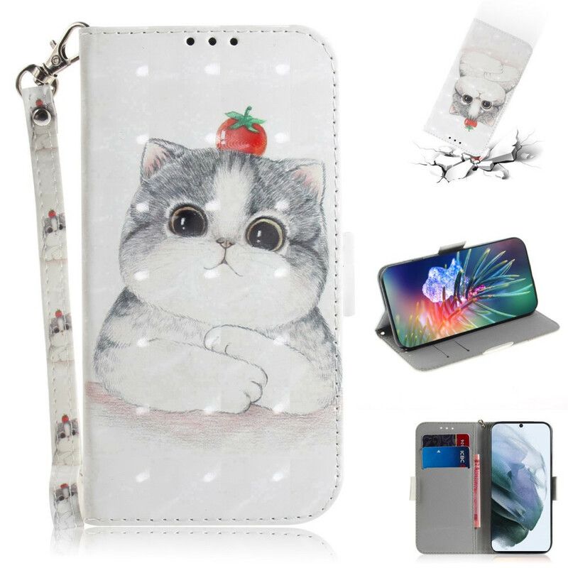 Etui Folio Samsung Galaxy S21 Fe Pomidor Na Cipce Stringi