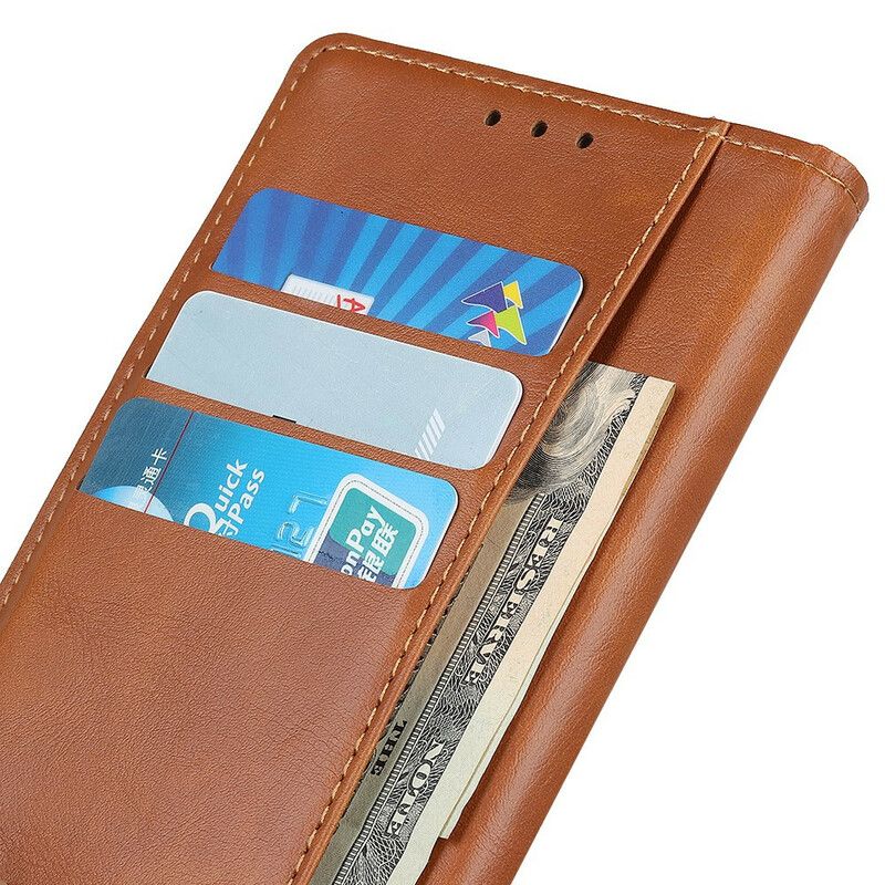 Etui Folio Samsung Galaxy S21 Fe Przycisk Ze Sztucznej Skóry Etui Ochronne