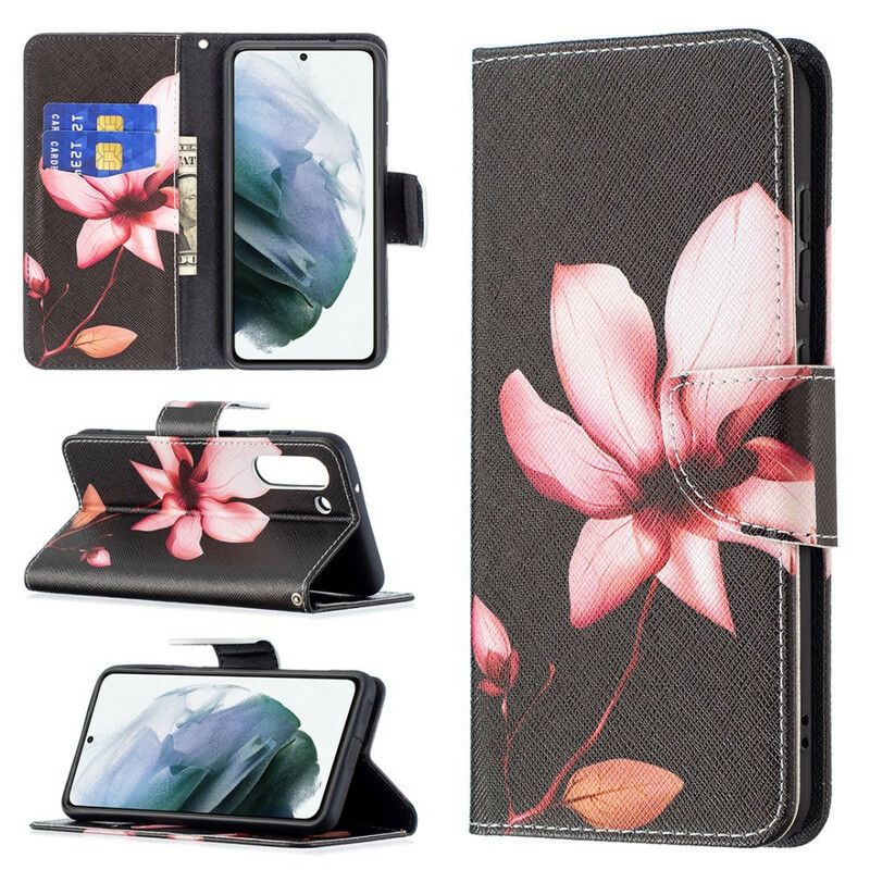 Etui Folio Samsung Galaxy S21 Fe Różowy Kwiat