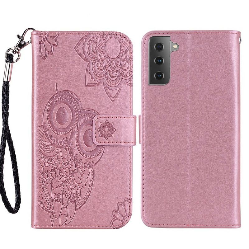 Etui Folio Samsung Galaxy S21 Fe Sowa Mandala I Smycz Etui Ochronne