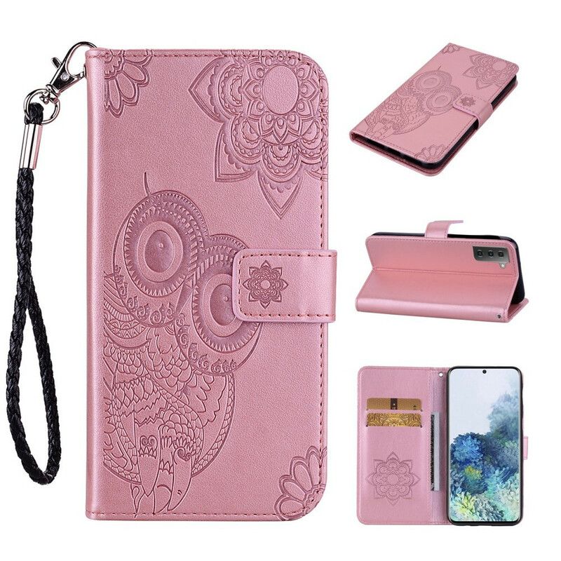 Etui Folio Samsung Galaxy S21 Fe Sowa Mandala I Smycz Etui Ochronne