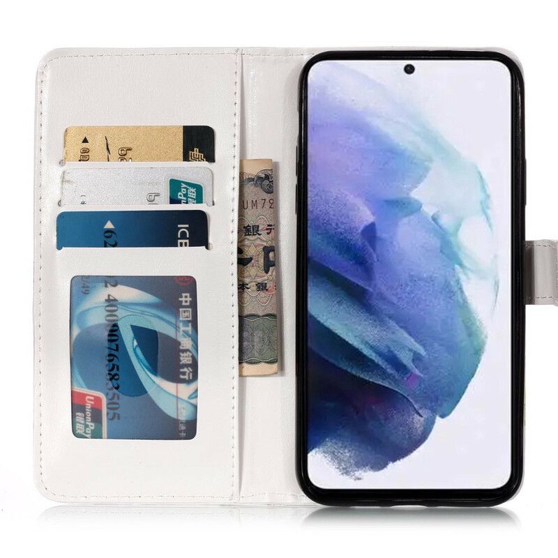 Etui Folio Samsung Galaxy S21 Fe Wiele Ananasów Etui Ochronne