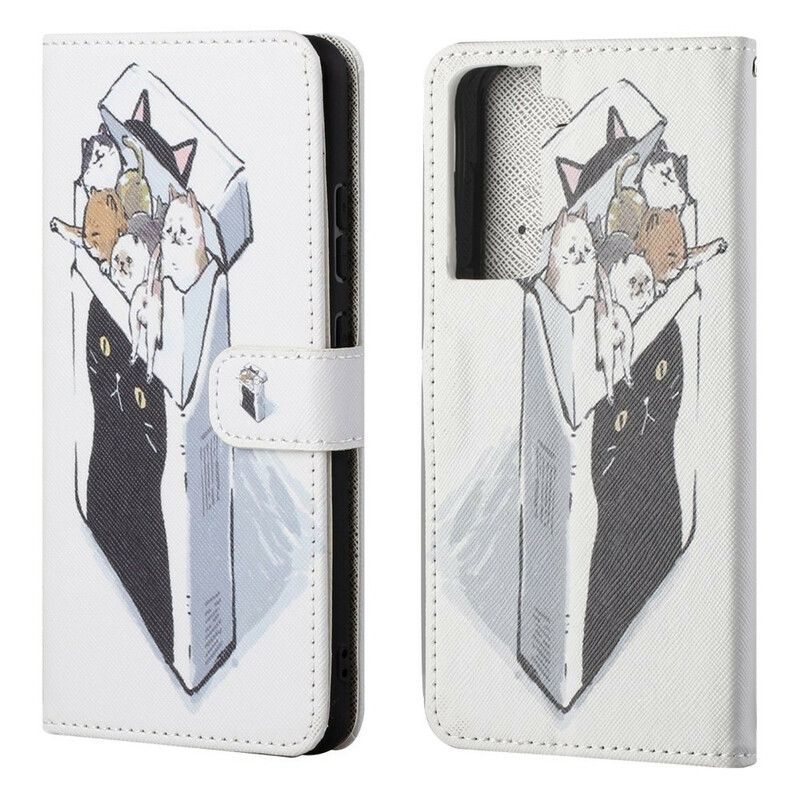 Etui Folio Samsung Galaxy S21 Fe Wysyłka Stringi Koty Etui Ochronne