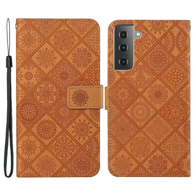 Etui Folio Samsung Galaxy S21 Fe Wzór Gobelinu Etui Ochronne