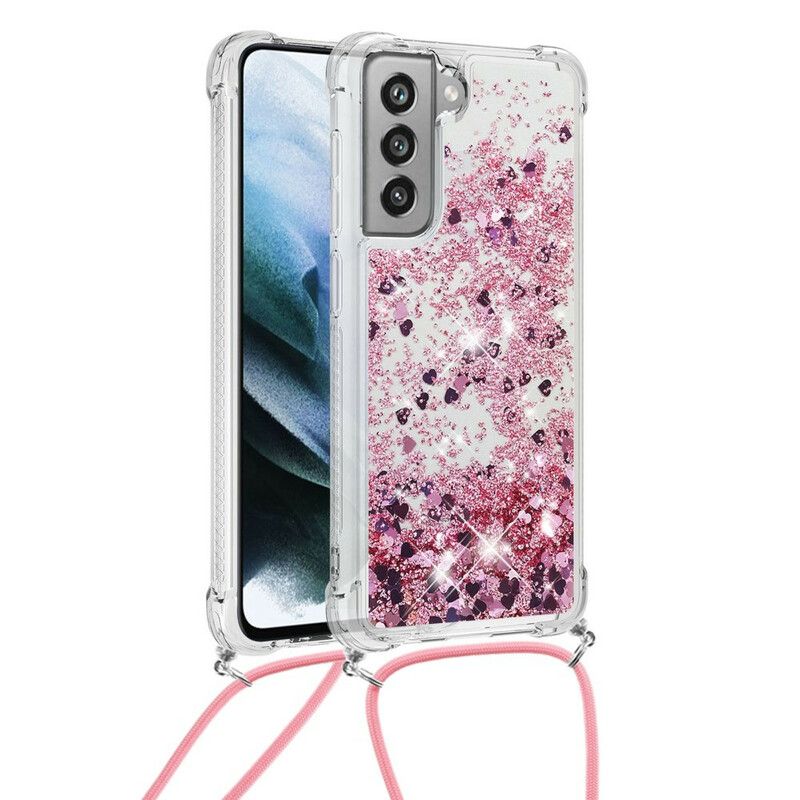 Etui Samsung Galaxy S21 Fe Cekiny I Sznurek Etui Ochronne