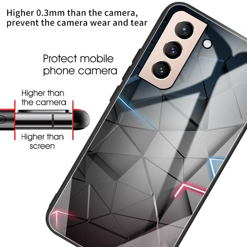 Etui Samsung Galaxy S21 Fe Geometria Szkła Hartowanego