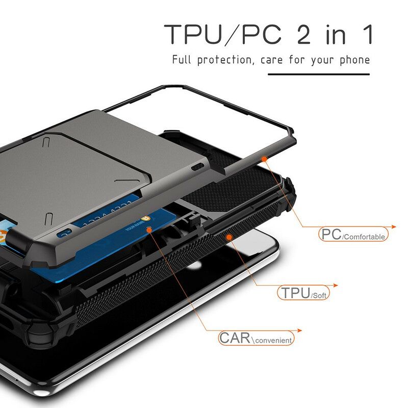 Etui Samsung Galaxy S21 Fe Uchwyt Na Karty W Stylu Flip Etui Ochronne