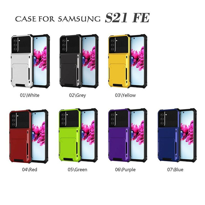 Etui Samsung Galaxy S21 Fe Uchwyt Na Karty W Stylu Flip Etui Ochronne