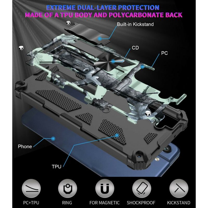 Etui Samsung Galaxy S21 Fe Zdejmowana Obsługa Kamuflażu Etui Ochronne