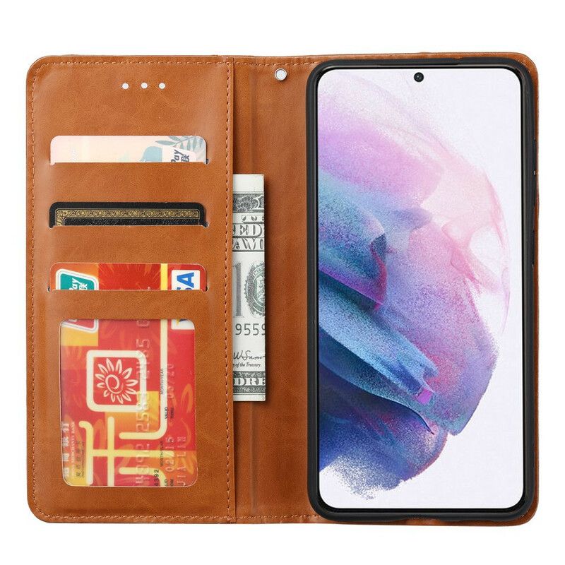 Flip Kotelot Samsung Galaxy S21 Fe Etui Na Karty Ze Sztucznej Skóry Etui Ochronne