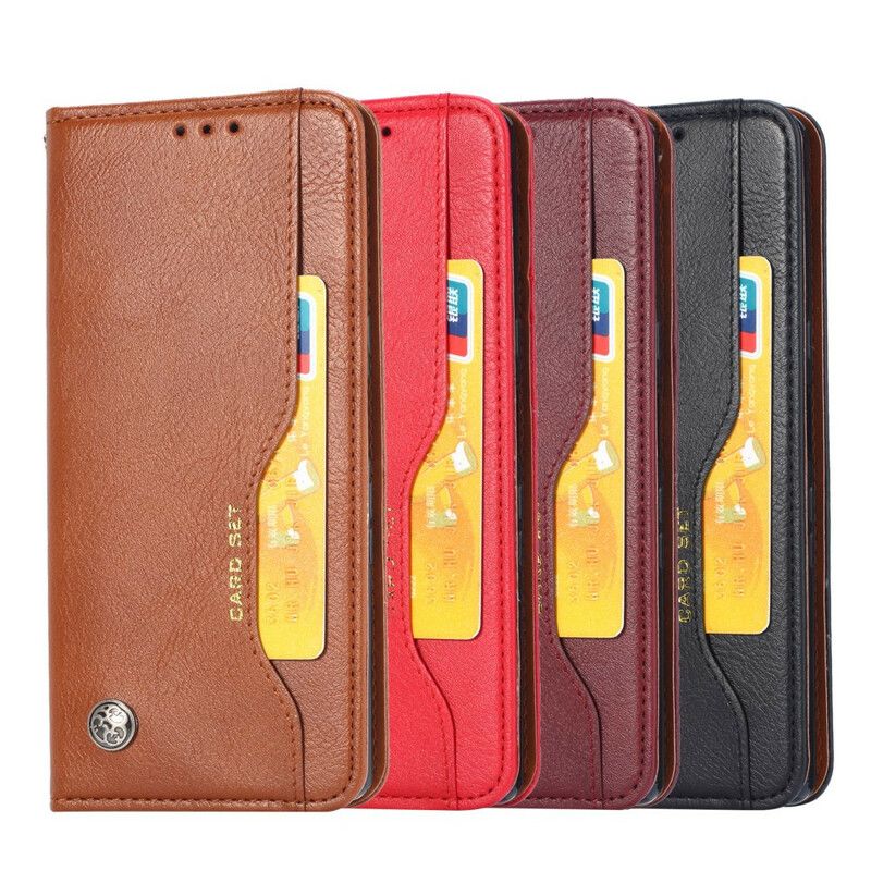 Flip Kotelot Samsung Galaxy S21 Fe Etui Na Karty Ze Sztucznej Skóry Etui Ochronne