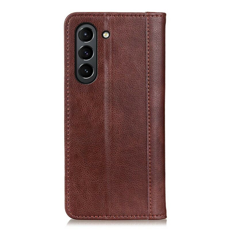 Flip Kotelot Samsung Galaxy S21 Fe Etui Na Telefon Elegance Split Liczi Skóra