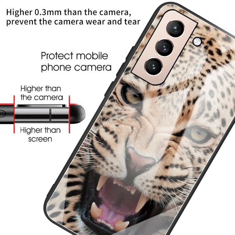 Futerały Samsung Galaxy S21 Fe Etui Na Telefon Leopard Szkło Hartowane