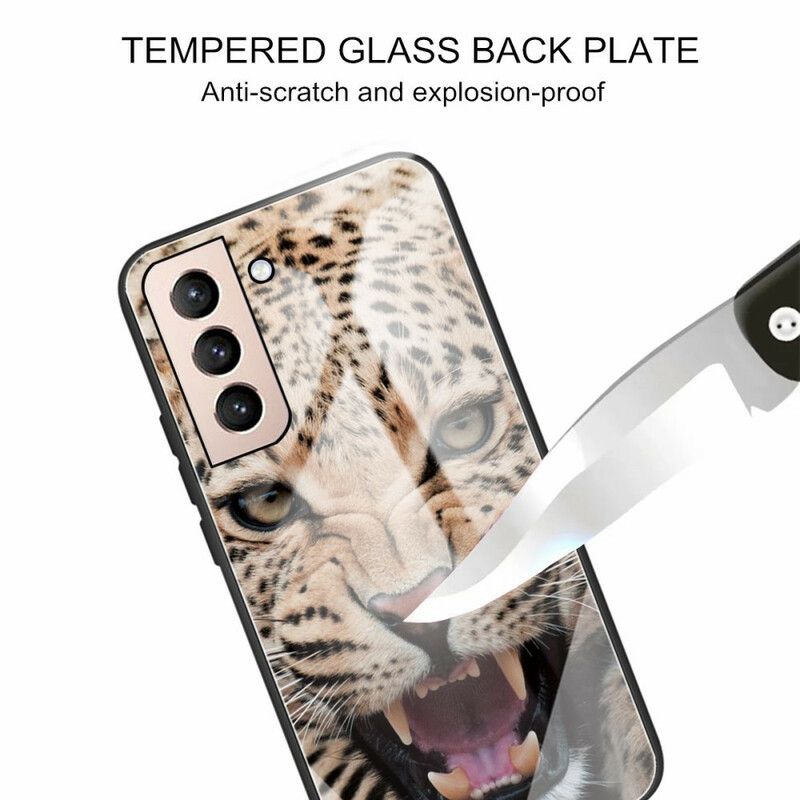 Futerały Samsung Galaxy S21 Fe Etui Na Telefon Leopard Szkło Hartowane