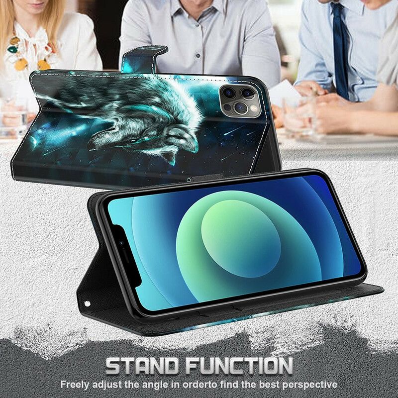 Skórzany Futerał Samsung Galaxy S21 Fe Etui Na Telefon Majestic Wolf