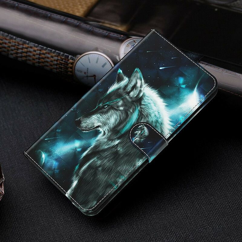 Skórzany Futerał Samsung Galaxy S21 Fe Etui Na Telefon Majestic Wolf