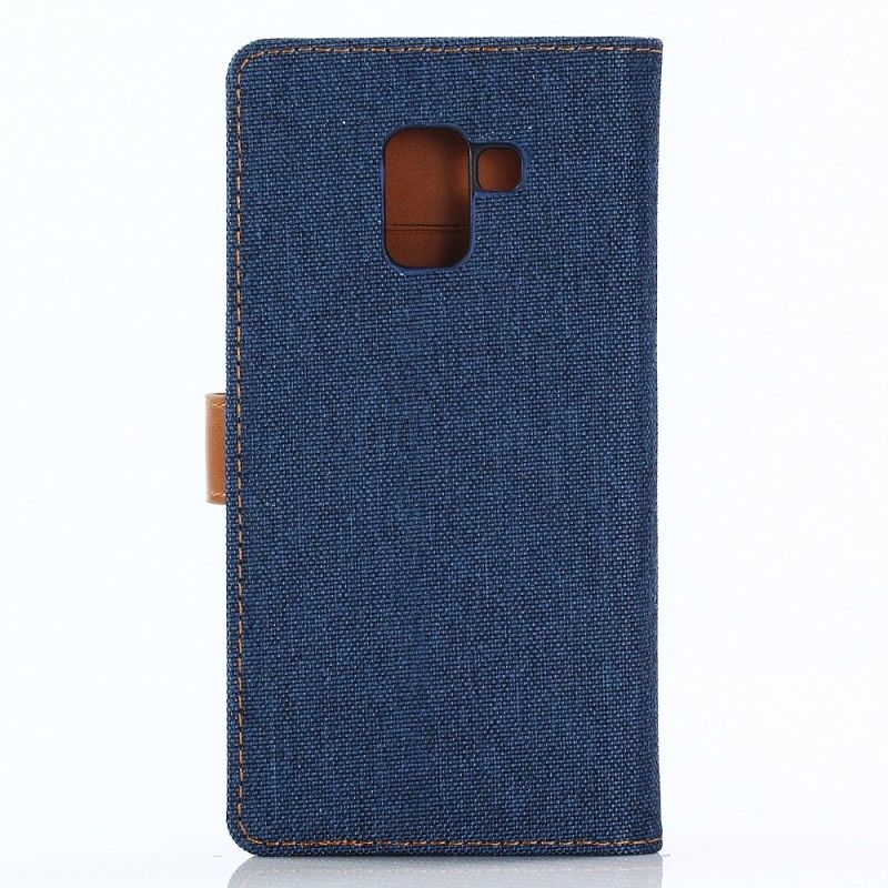 Etui Folio Samsung Galaxy A8 Granatowy Czarny Dżinsy