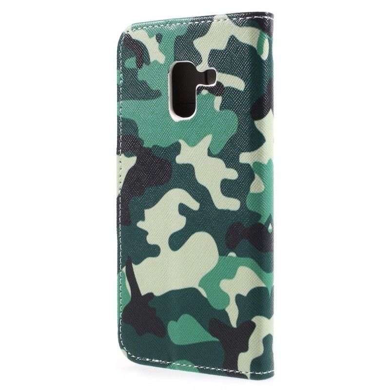 Etui Folio Samsung Galaxy A8 Kamuflaż Wojskowy Etui Ochronne