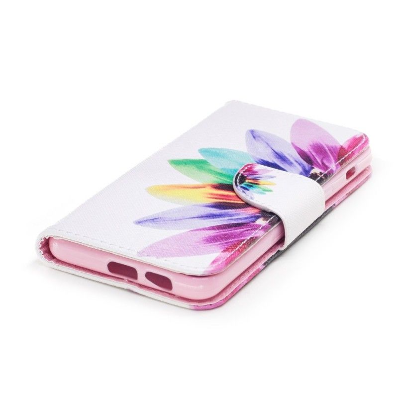 Etui Folio Samsung Galaxy A8 Kwiat Akwareli