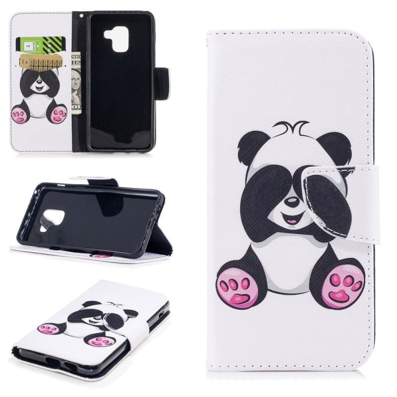 Etui Folio Samsung Galaxy A8 Zabawna Panda