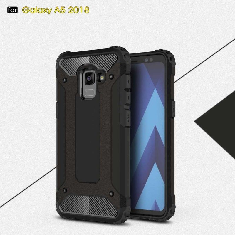 Etui Samsung Galaxy A8 Czerwony Czarny Ocalały