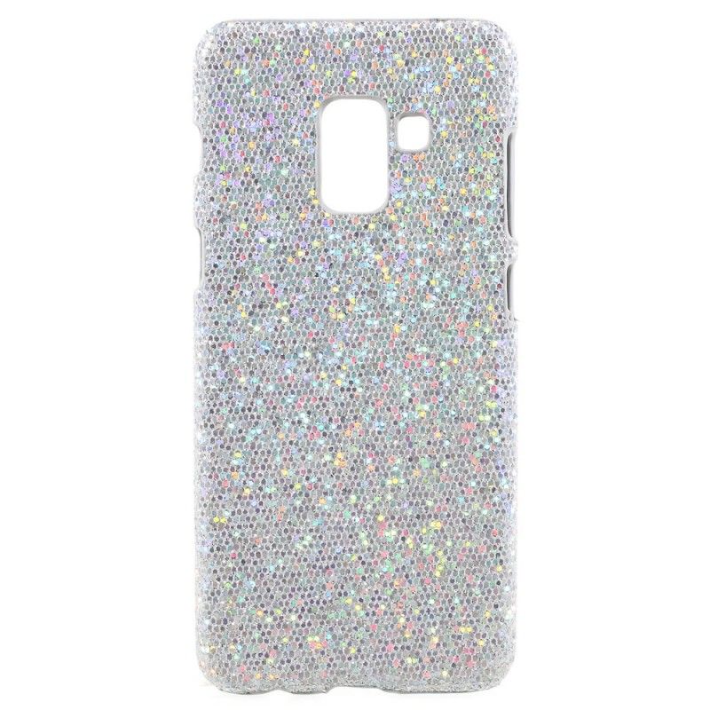 Etui Samsung Galaxy A8 Srebrny Czarny Cekiny