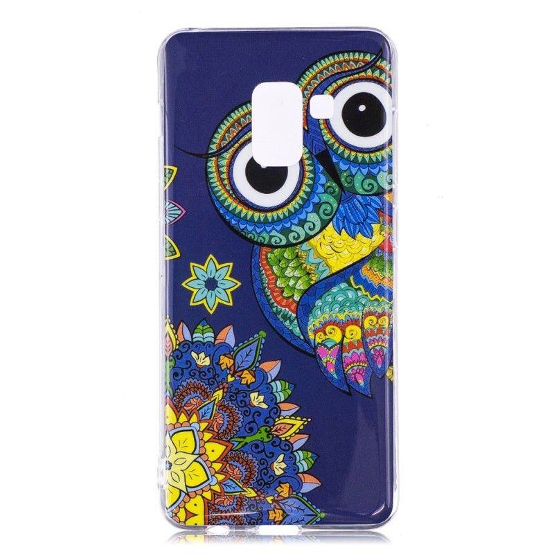 Futerały Samsung Galaxy A8 Etui na Telefon Fluorescencyjna Sowa Mandala