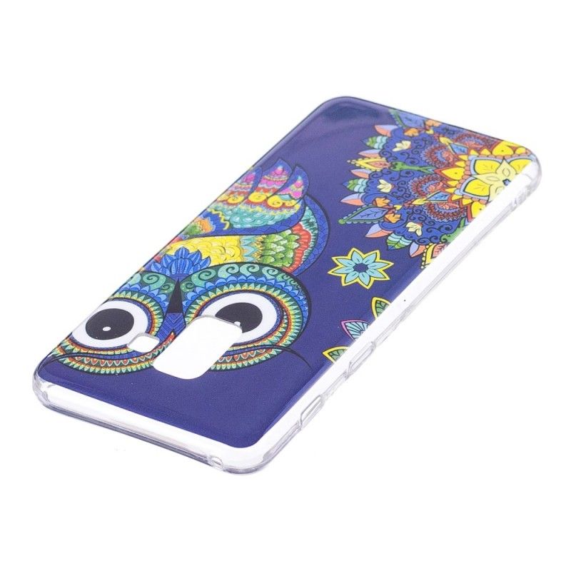 Futerały Samsung Galaxy A8 Etui na Telefon Fluorescencyjna Sowa Mandala