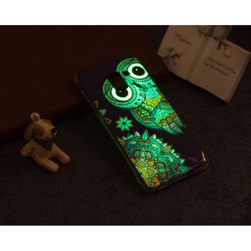 Futerały Samsung Galaxy A8 Etui na Telefon Fluorescencyjna Sowa Mandala