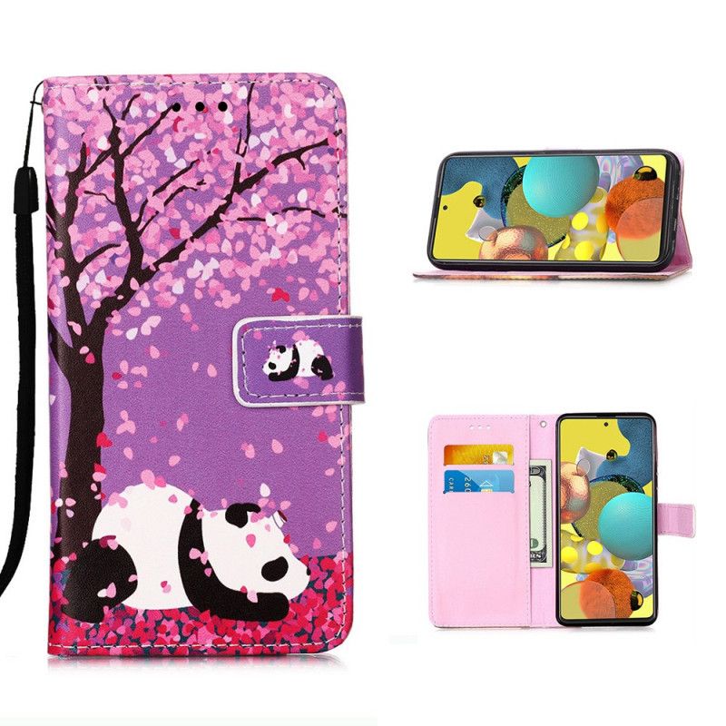 Etui Folio Samsung Galaxy A51 5G Chińska Panda Drzewna