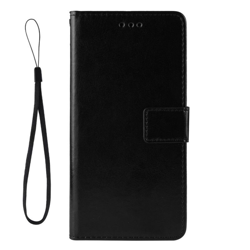 Etui Folio Samsung Galaxy A51 5G Czarny Efektowna Sztuczna Skóra Etui Ochronne