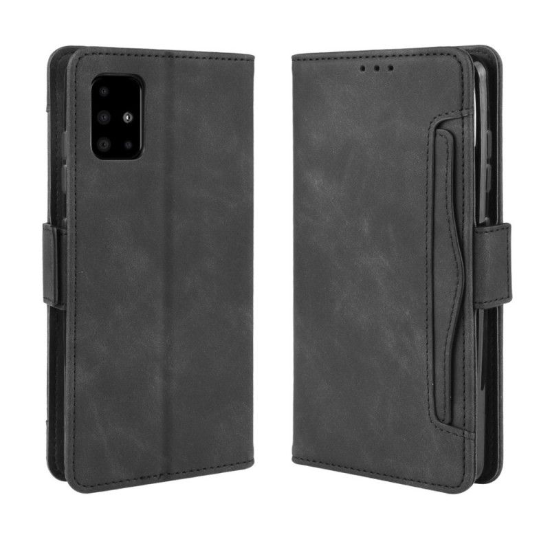 Etui Folio Samsung Galaxy A51 5G Czerwony Czarny Karta Wielokrotna Pierwszej Klasy