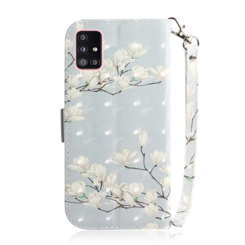 Etui Folio Samsung Galaxy A51 5G Kwitnące Drzewo Ze Stringami Etui Ochronne