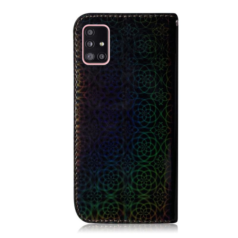 Etui Folio Samsung Galaxy A51 5G Szary Czarny Czysty Kolor Etui Ochronne