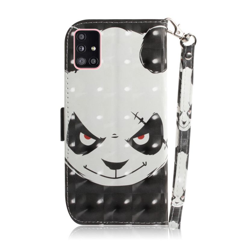 Etui Folio Samsung Galaxy A51 5G Wściekła Panda Ze Stringami Etui Ochronne