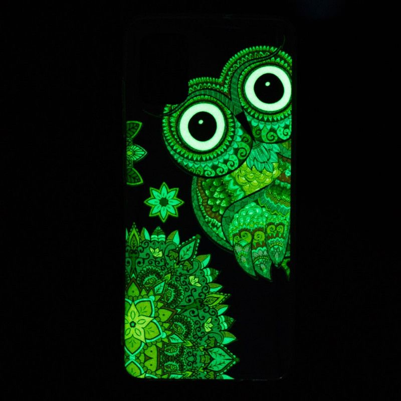 Etui Samsung Galaxy A51 5G Fluorescencyjna Sowa Mandala