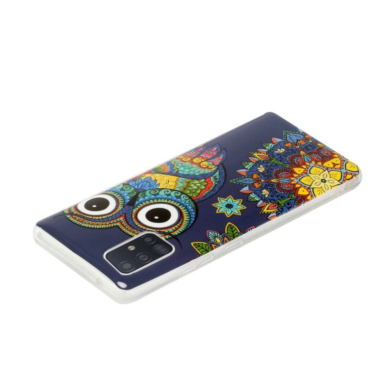 Etui Samsung Galaxy A51 5G Fluorescencyjna Sowa Mandala