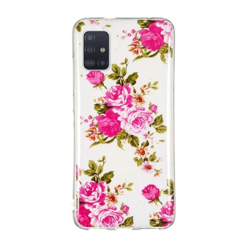 Etui Samsung Galaxy A51 5G Fluorescencyjne Kwiaty Wolności Etui Ochronne