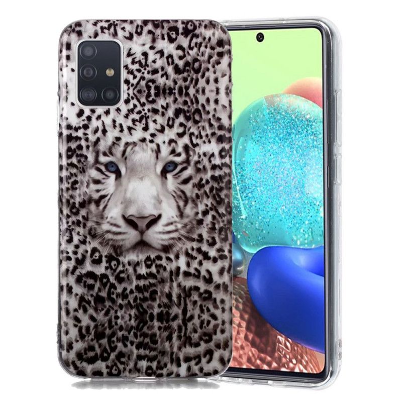 Etui Samsung Galaxy A51 5G Fluorescencyjny Lampart