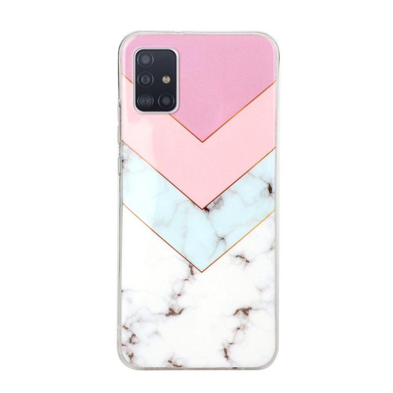 Etui Samsung Galaxy A51 5G Kolorowy Marmur Glamour Etui Ochronne