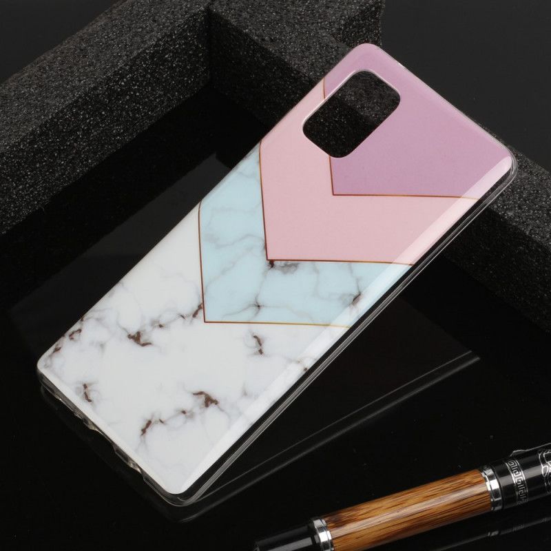 Etui Samsung Galaxy A51 5G Kolorowy Marmur Glamour Etui Ochronne