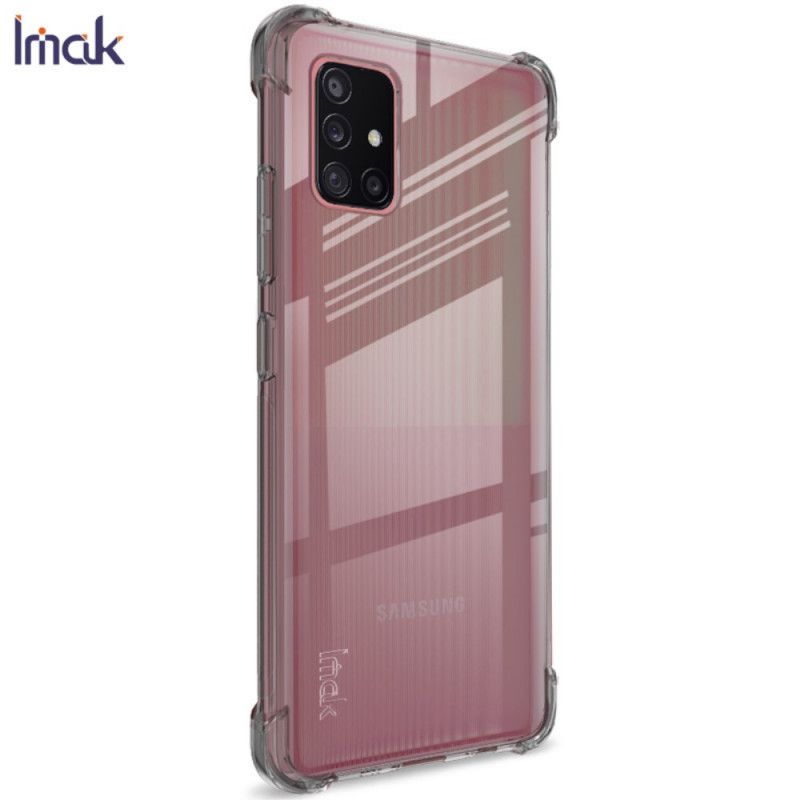 Etui Samsung Galaxy A51 5G Przezroczysty Czarny Imak Jedwabisty Etui Ochronne