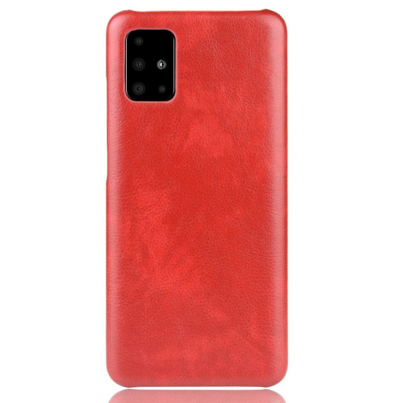 Etui Samsung Galaxy A51 5G Szary Czarny Efekt Skóry Liczi