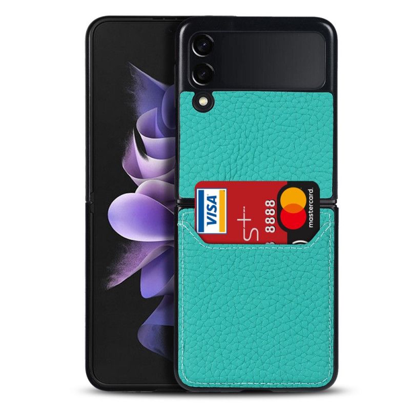 Etui Samsung Galaxy Z Flip 3 5g Oryginalne Skórzane Etui Na Karty Litchi Etui Ochronne