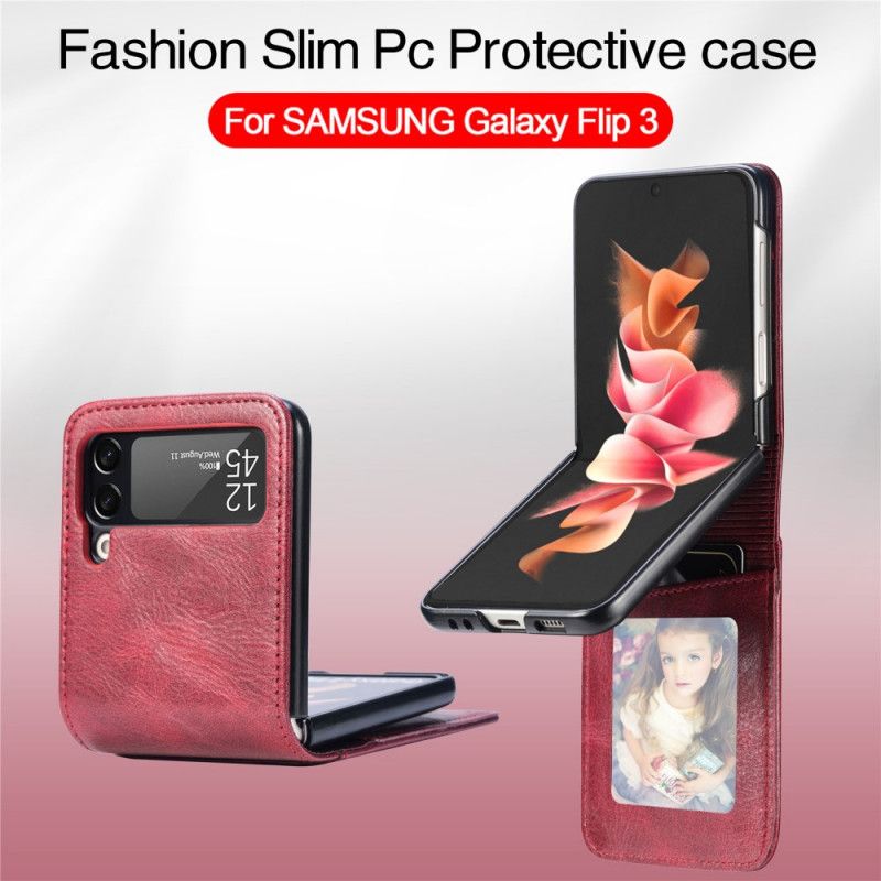 Etui Samsung Galaxy Z Flip 3 5g Portfel Skórzany W Stylu